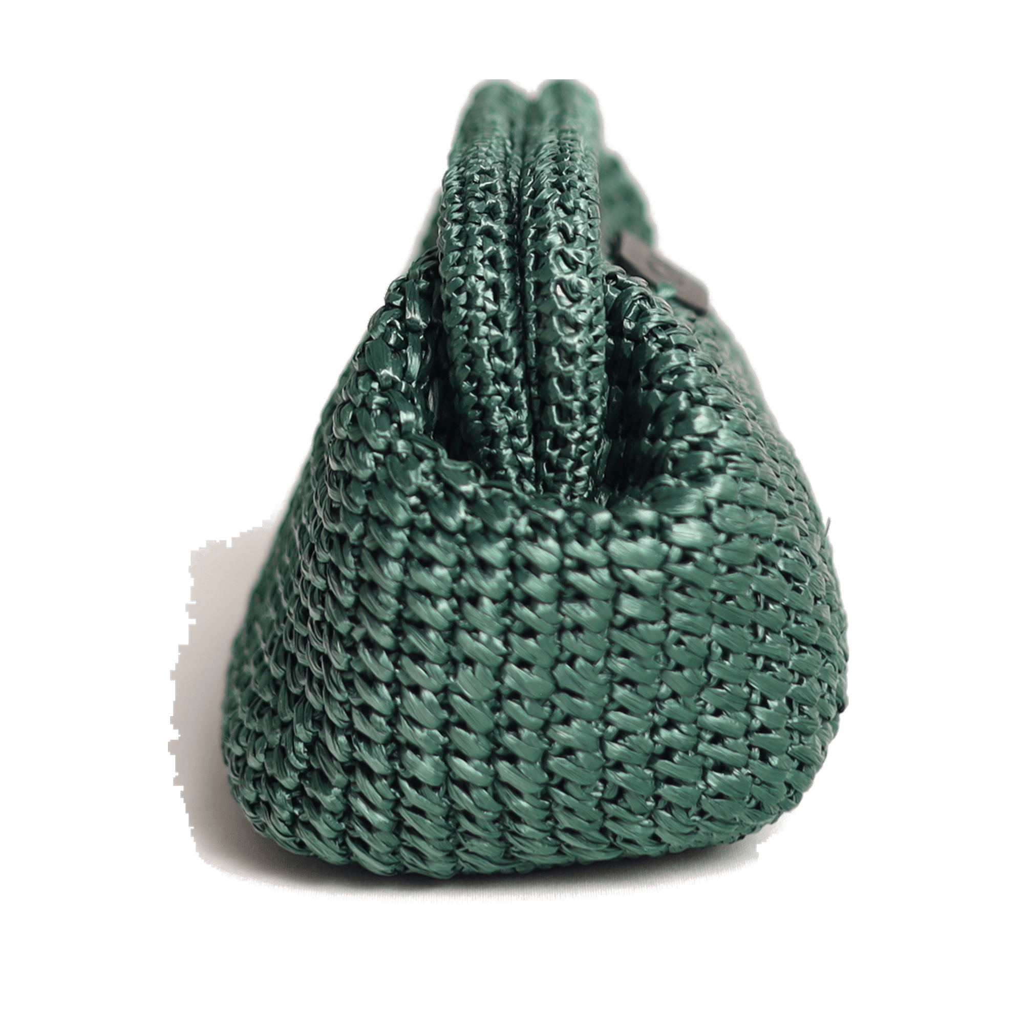 Juliet, sac en raphia viscose et résine, Vert — vu de face