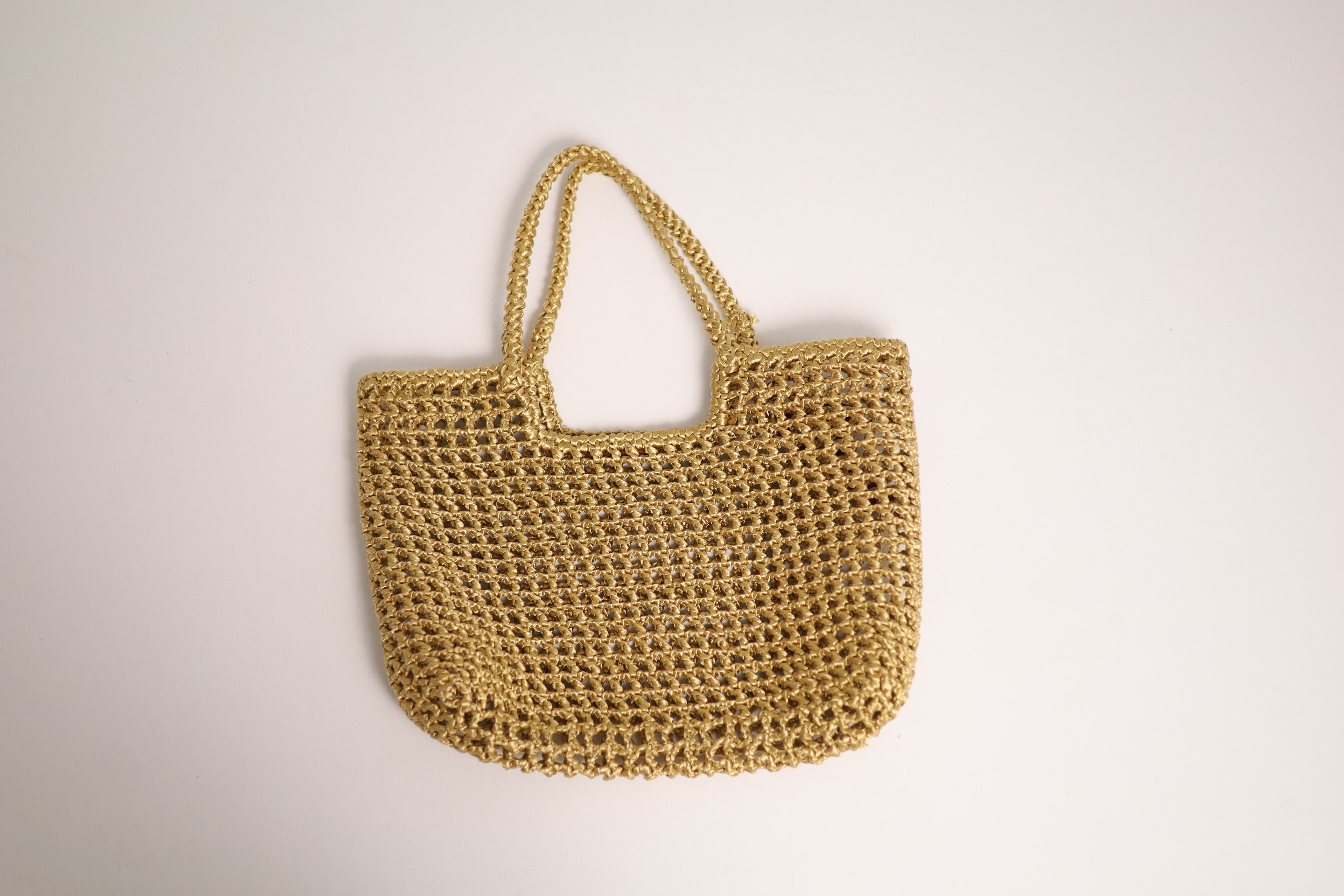 Hada, sac en cuir de veau, métal et raphia viscose, Vert olive aux reflets dorés — vu de face