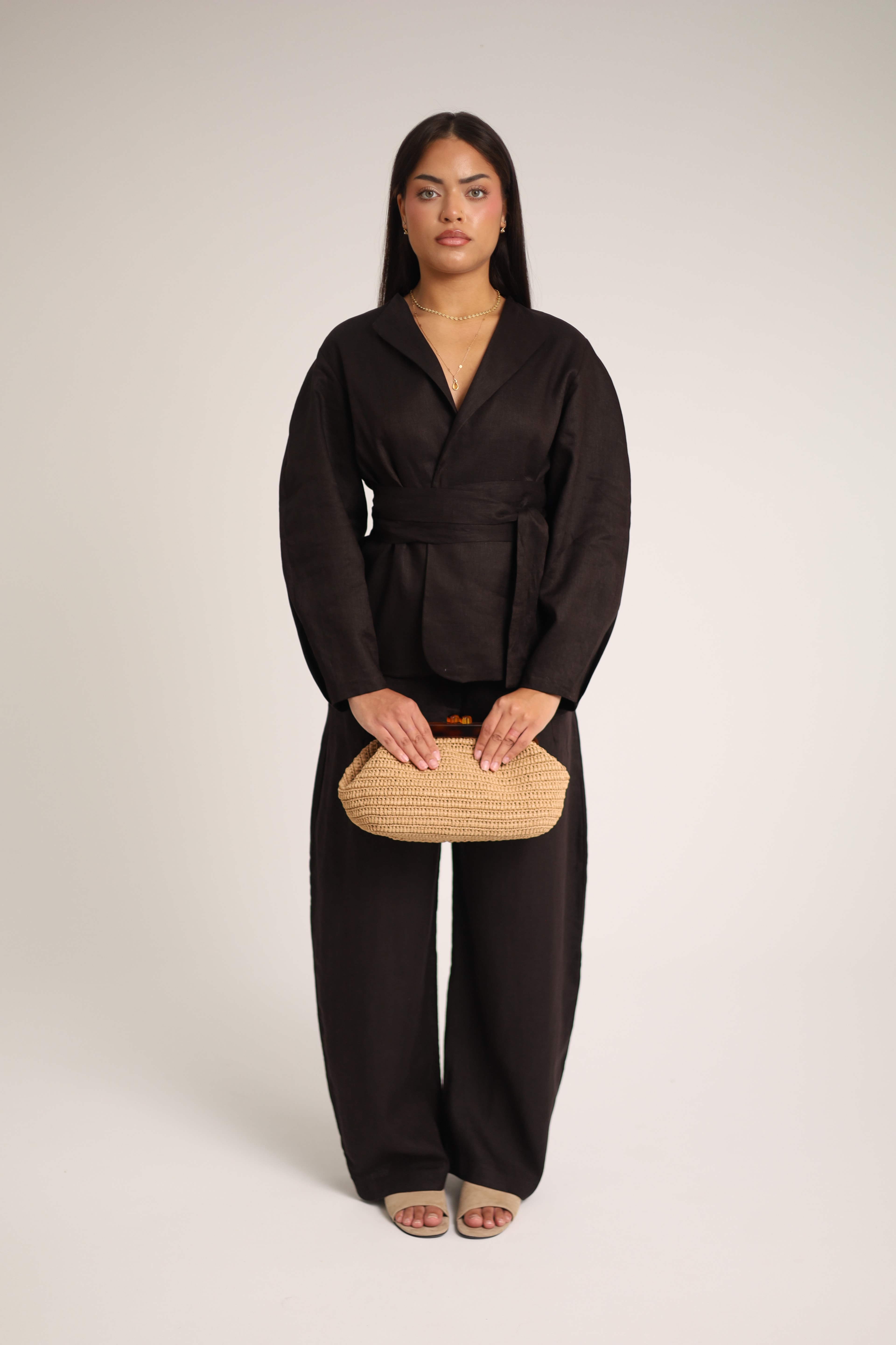 Moana, sac en raphia viscose — porté